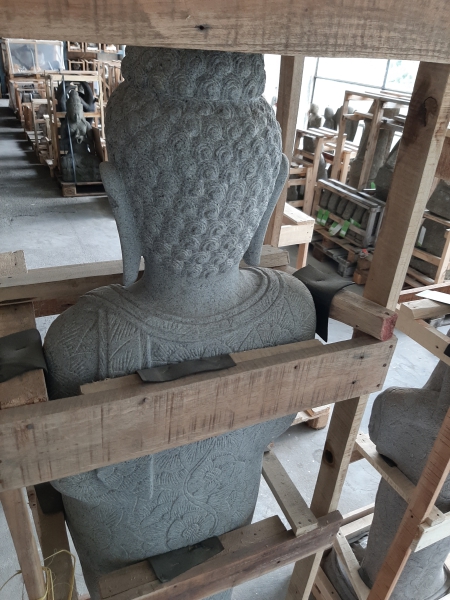 Stehender Buddha mit floralem Muster 175cm